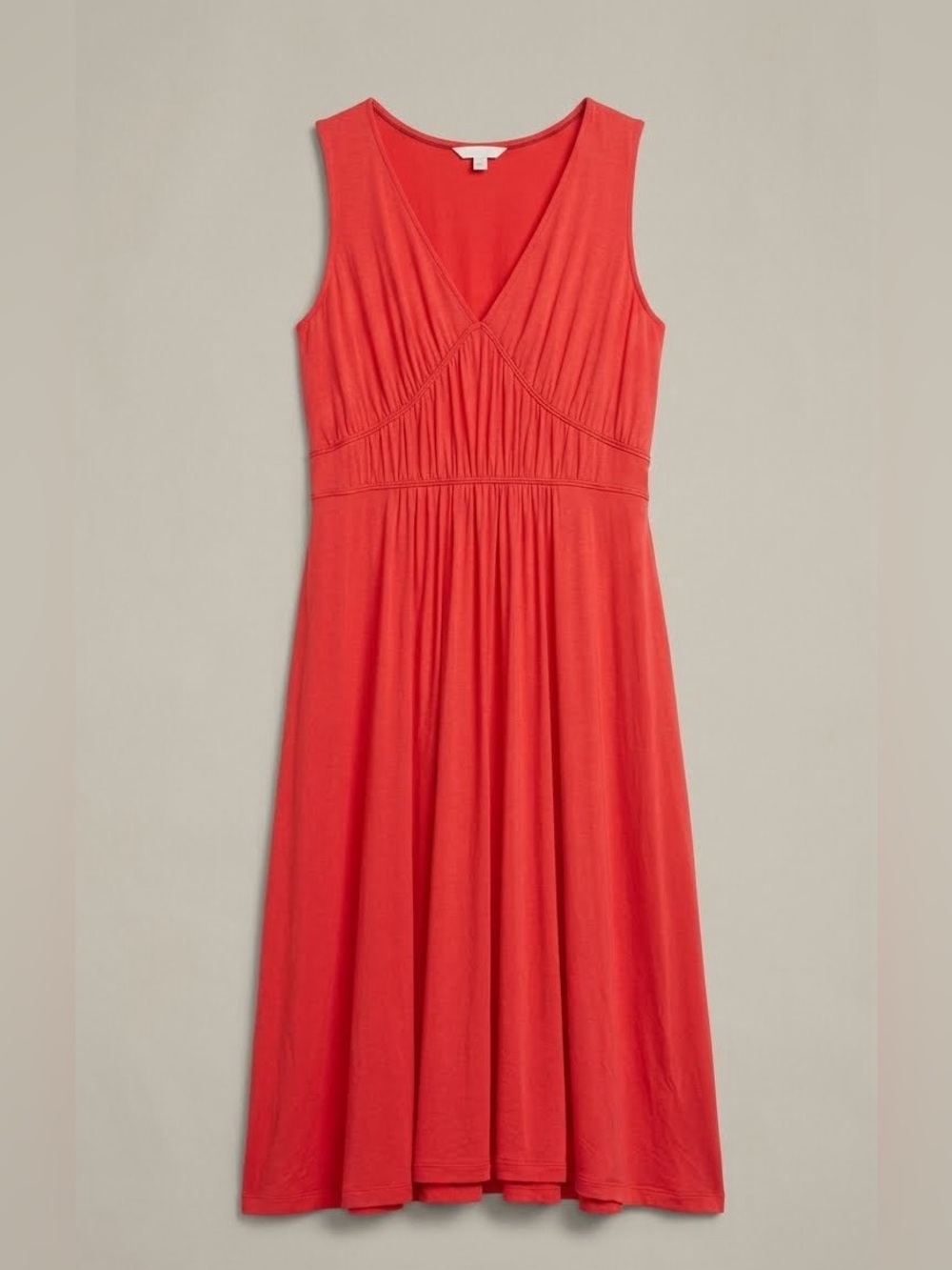 Boden Sleeveless Red V-Neck Women's Dress
